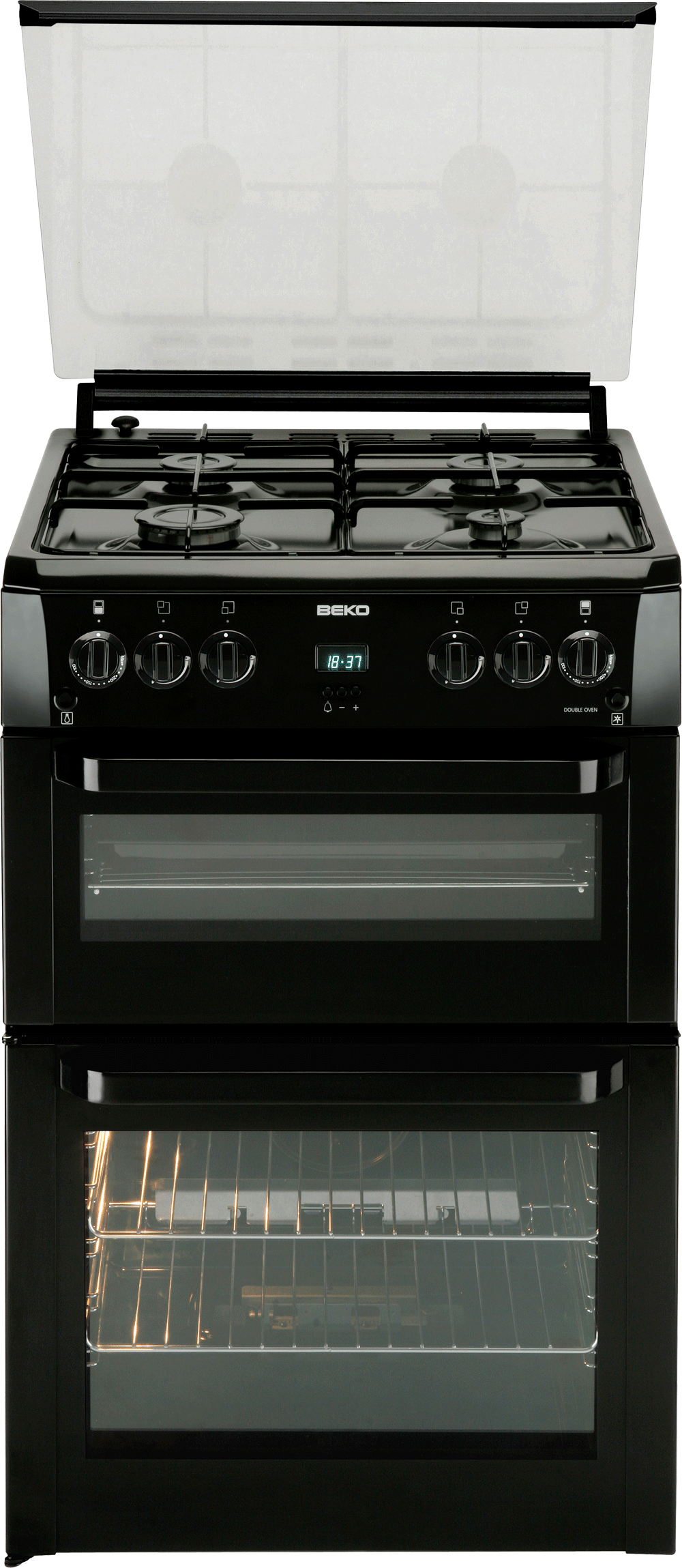 60cm double oven dual fuel cooker COOK69DF Beko UK